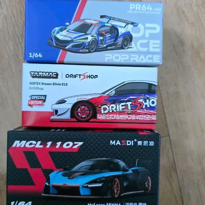 1/64 1:64 팝 레이스 NSX GT3 EVO22,마스디 맥라렌 세나,타막 실비아 S15 팝니다