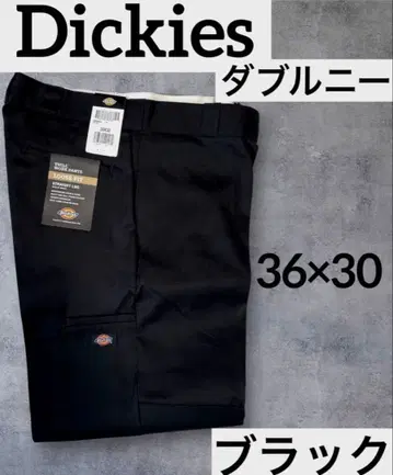 Dickies 더블니 36 x 30 블랙 디키즈
