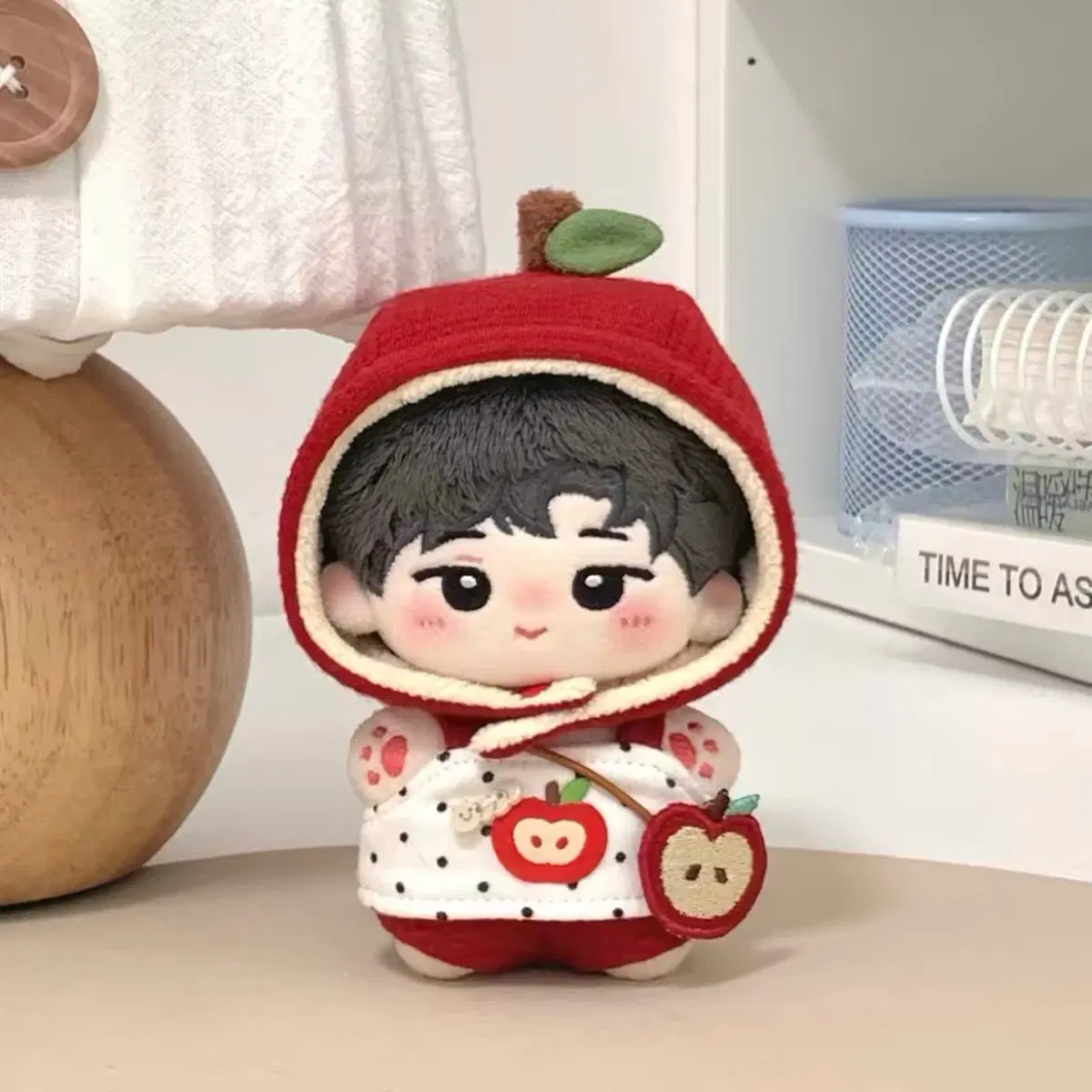 10cm 사과모자 인형옷세트