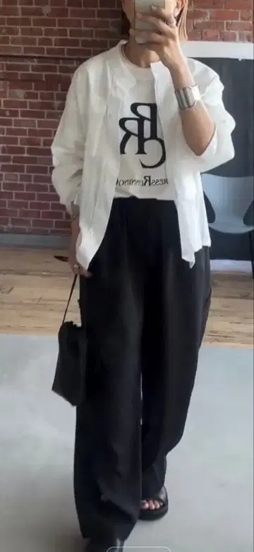 미즈이로 인드 셔츠 화이트