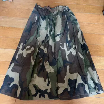 티거브로칸테 카모플라주 카모플라 스커트 무릎 아래 길이