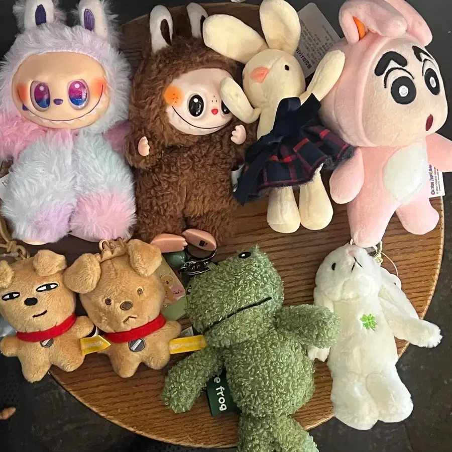 반택포) 인형 키링 세트 짱구 개구리 곰돌이 토끼