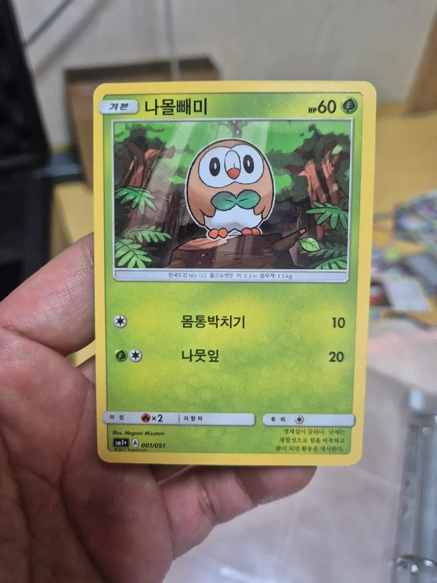 나몰빼미 썬문 sm1+ 귀여운포켓몬카드