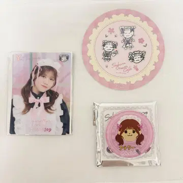 타케모토 유이 사쿠라 미츠 카페 SHIBUYA109 네임 배지 클리어 카드