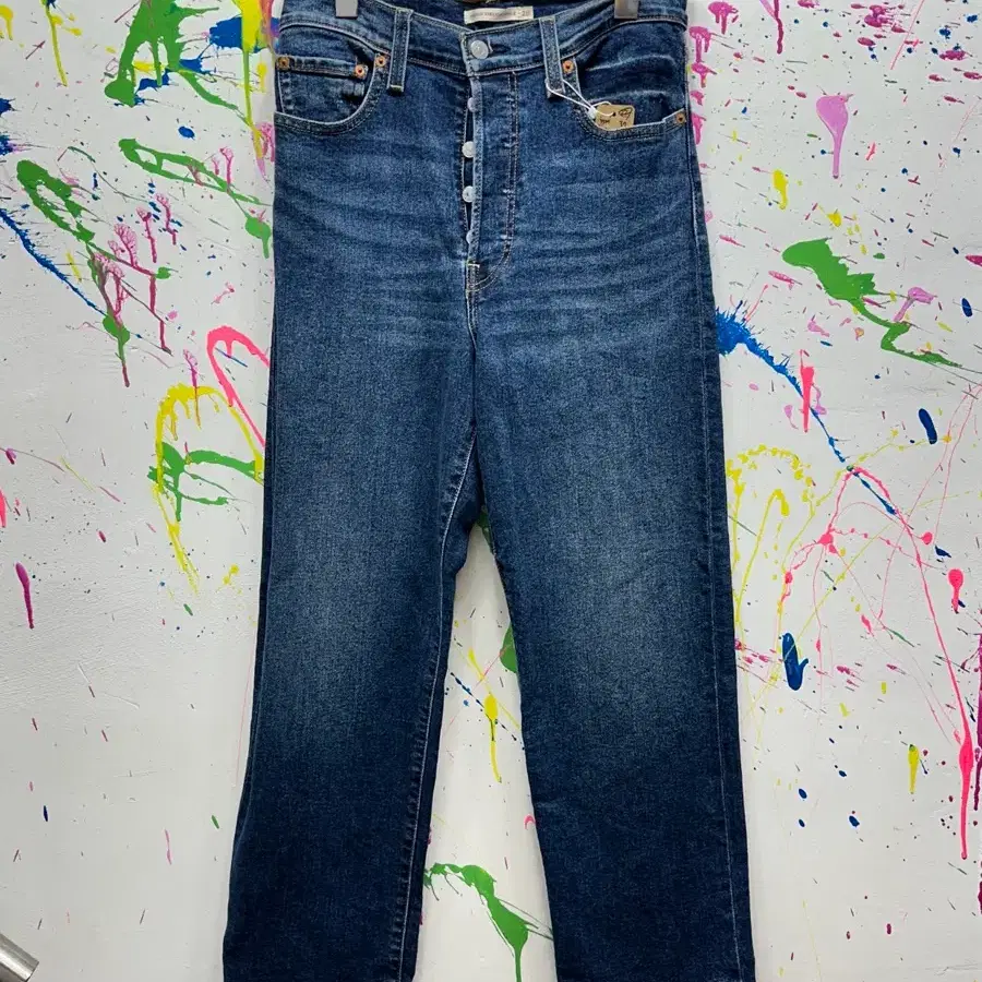 리바이스 RIBCAGE STRAIGHT ANKLE 데님 팬츠 28in