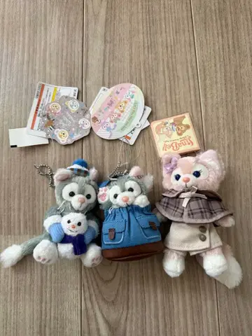 젤라토니와 리나벨 봉제 인형 스트랩 3종 세트