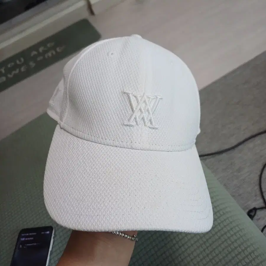 뉴에라 x 어뉴골프 볼캡 화이트 캡 프리