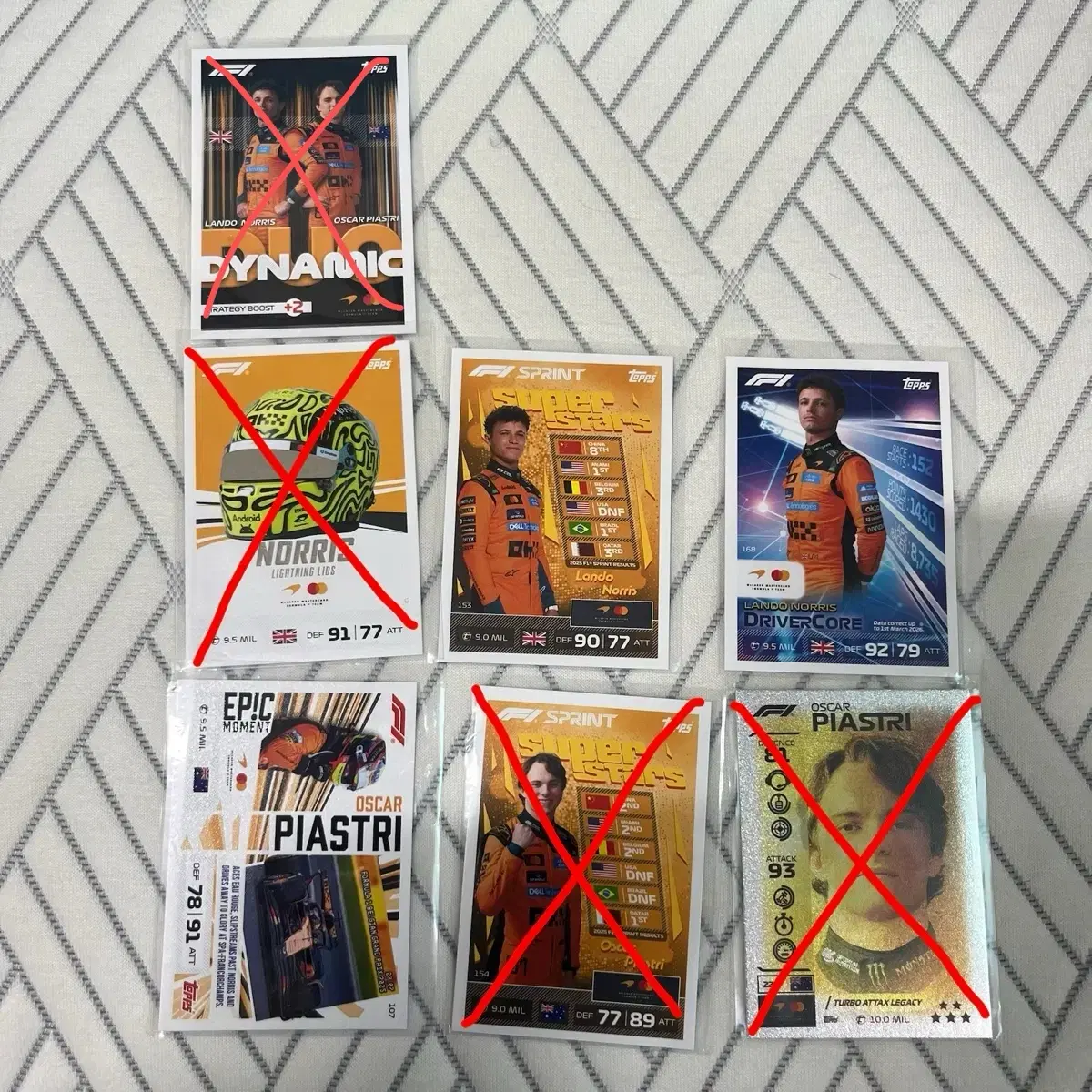 (가격 인하) 맥라렌 랜도 노리스 오스카 피아스트리 26 F1 탑스 터보 어택스 스포츠 카드 Topps turbo attax Sports cards