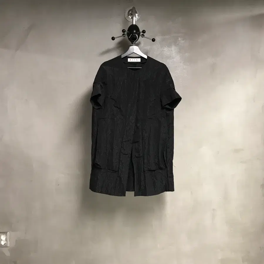 마르니 반팔 나일론 코트 블랙 40(W)