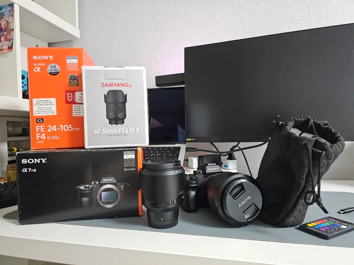 a7R3+정품 세로그립 외 렌즈 1개 풀박 일괄판매합니다!