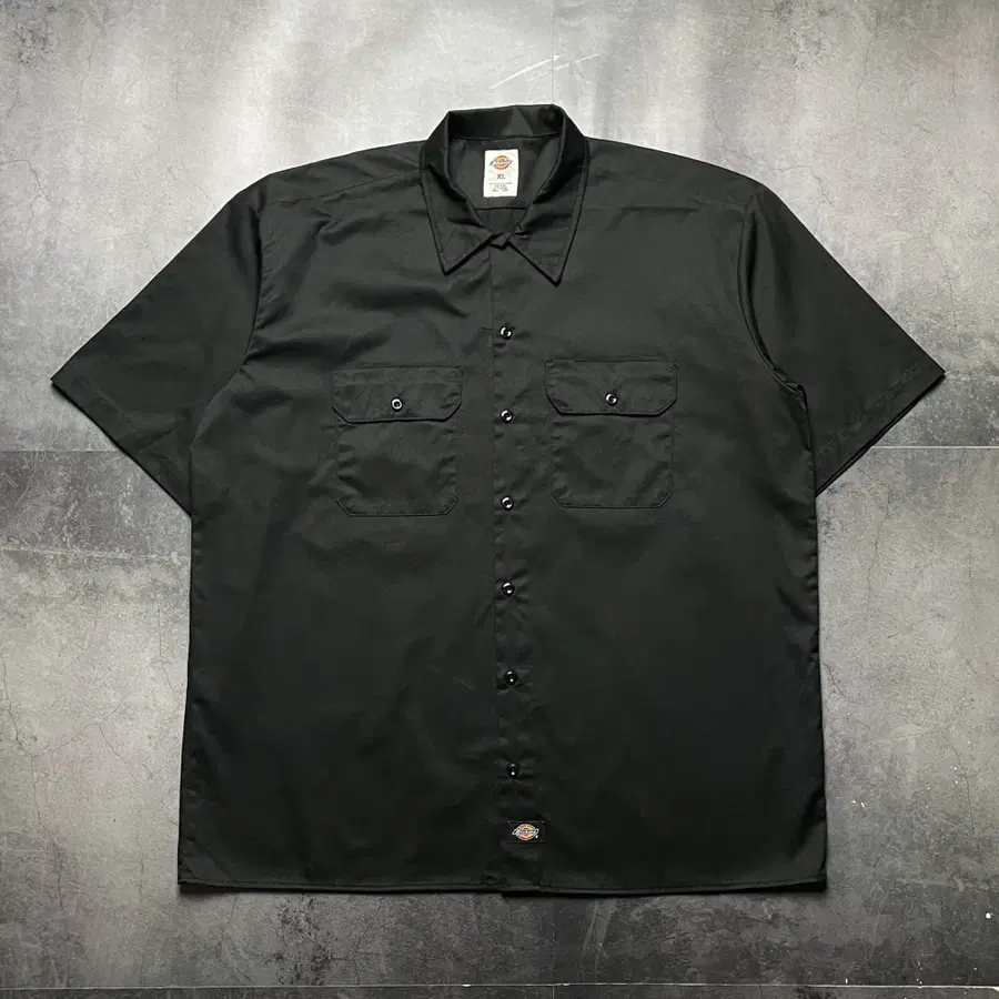 DICKIES 디키즈 블랙 플랩포켓 워크 반팔셔츠 A1353
