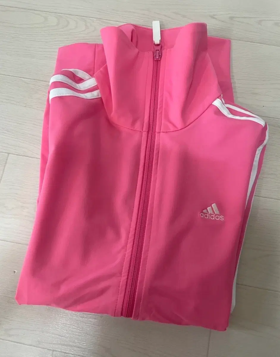 아디다스 핑크 골프 집업(XS)