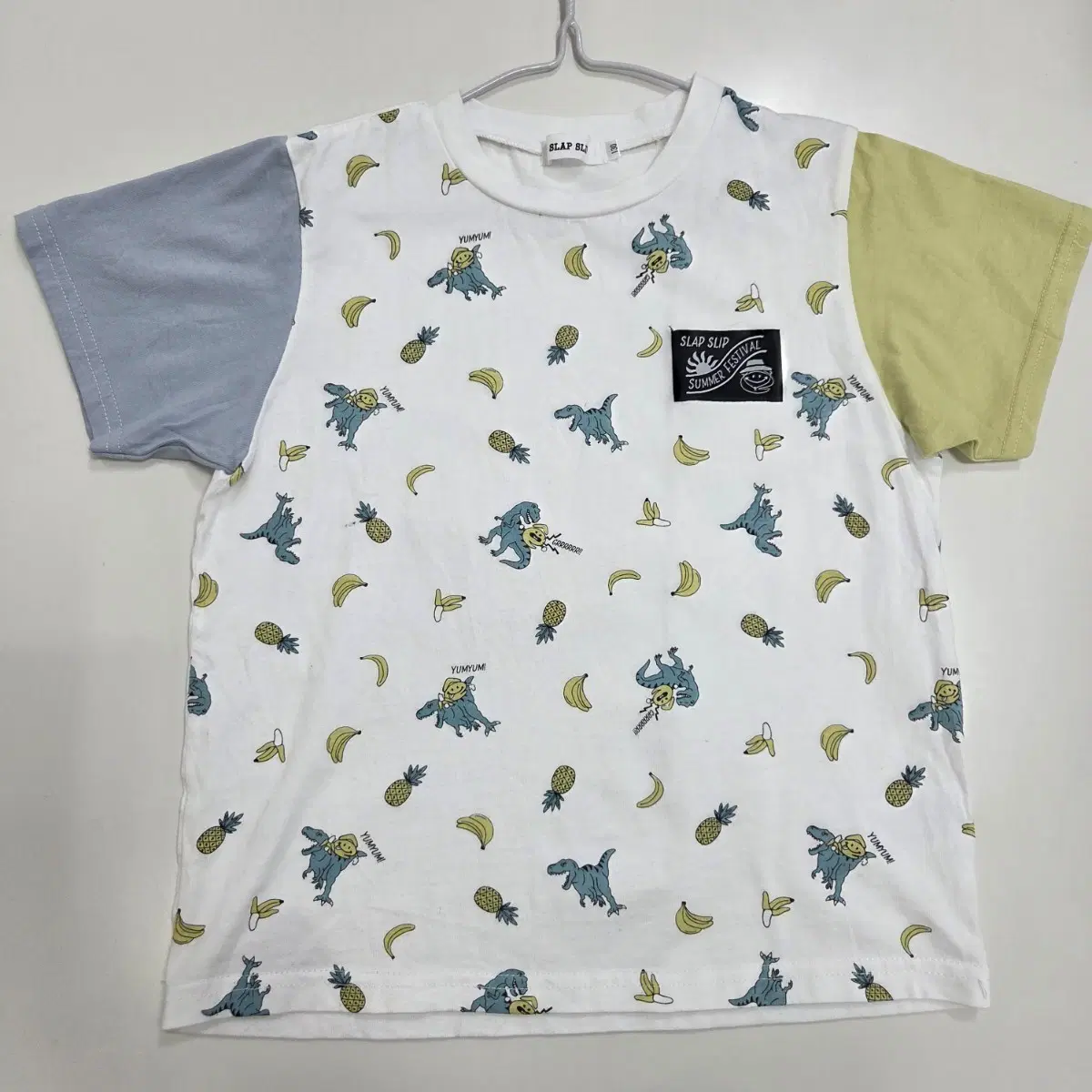 일본 SLAP SLIP 130  공룡 반팔 티셔츠