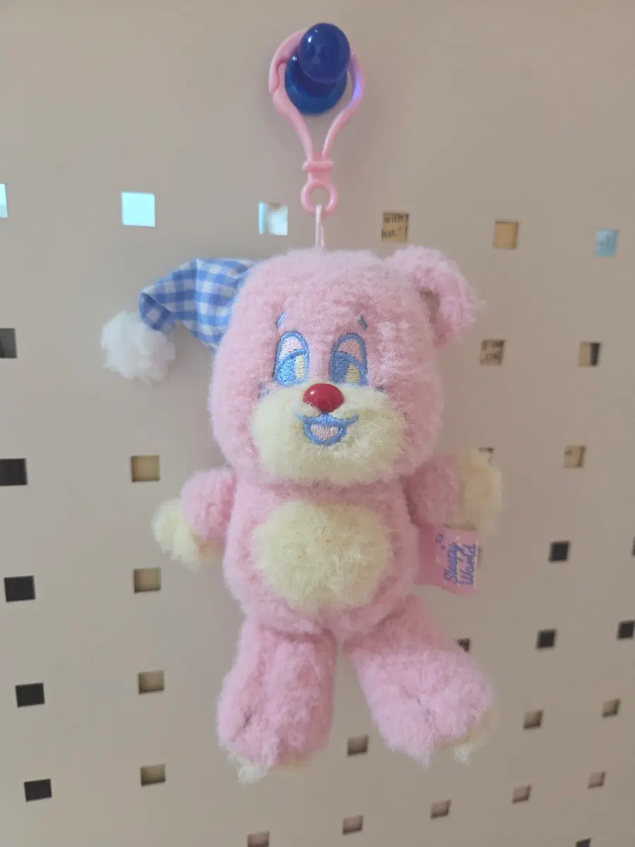 네온문 슬리피테디 인형 키링 핑크색