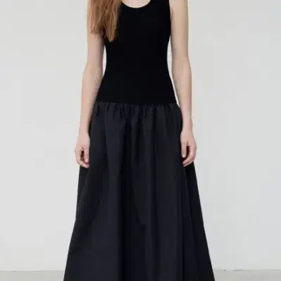 메종마레 Knited Blooming Dress, Black