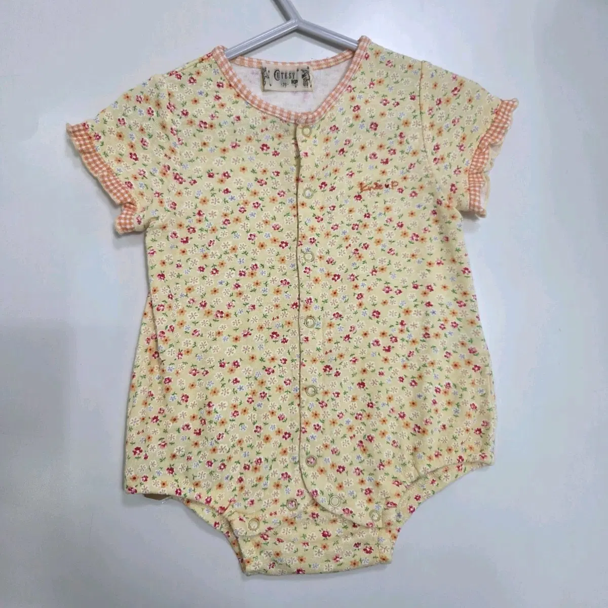 일본 KP 60 70 여아 꽃무늬 바디수트