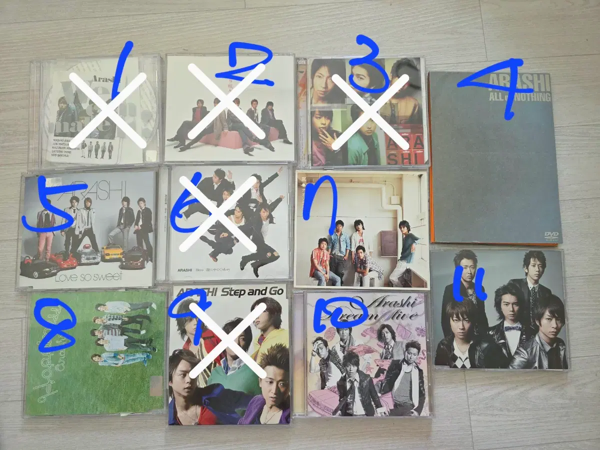 아라시 ARASHI CD 싱글 앨범 5장 세트 일본판/홍콩판/한국판