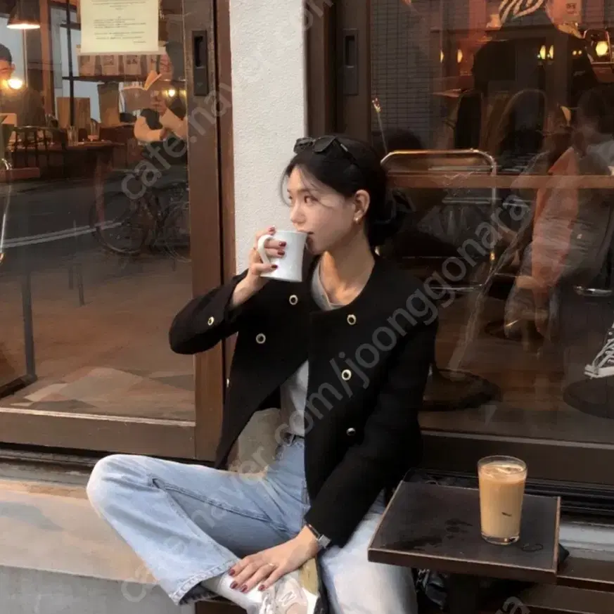공드린 트위드 자켓