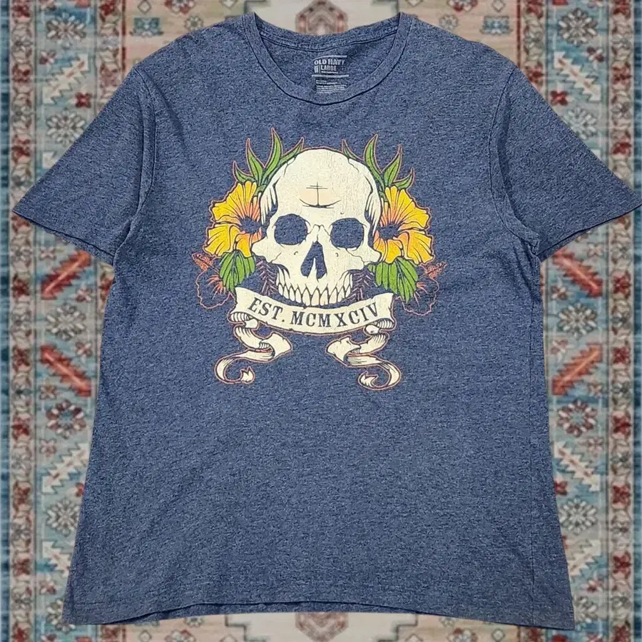 올드 네이비 Old Navy 빈티지 스컬 그래픽 티셔츠 L