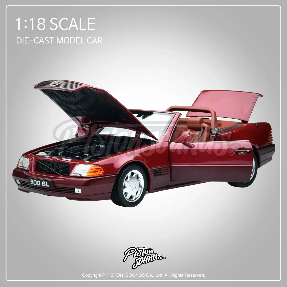 NOREV 노레브 1:18스케일 벤츠 500SL R129 레드 다이캐스트 각벤츠