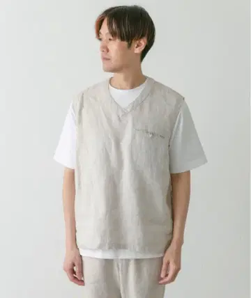 URBAN RESEARCH DOORS 린넨 V넥 베스트 남성용