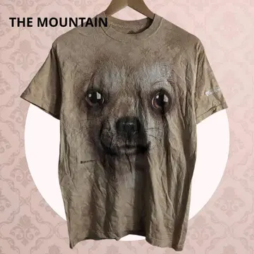레어 THE MOUNTAIN 치와와 애니멀 프린트 T셔츠 M