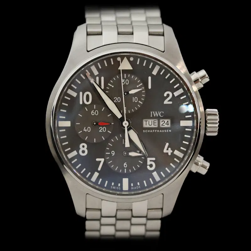 (정품)IWC IWC377719 파일럿 스핏파이어 크로노그래프 스틸 그레이 43mm