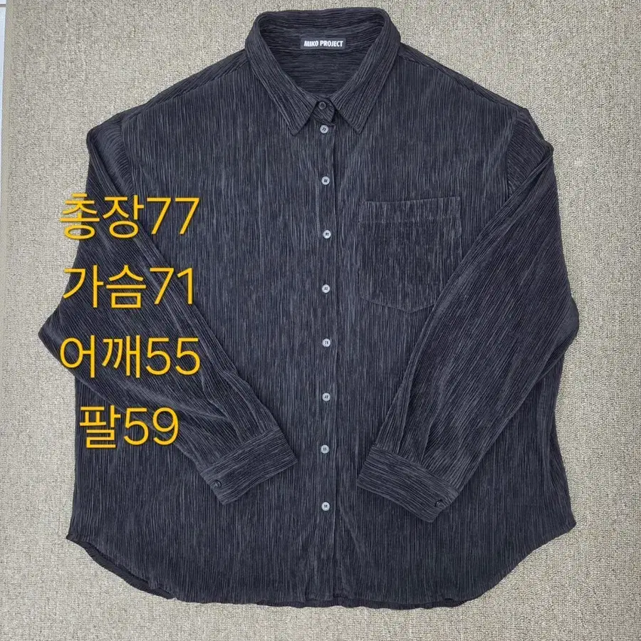 F 미코프로젝트 플리츠 오버핏 셔츠 블랙