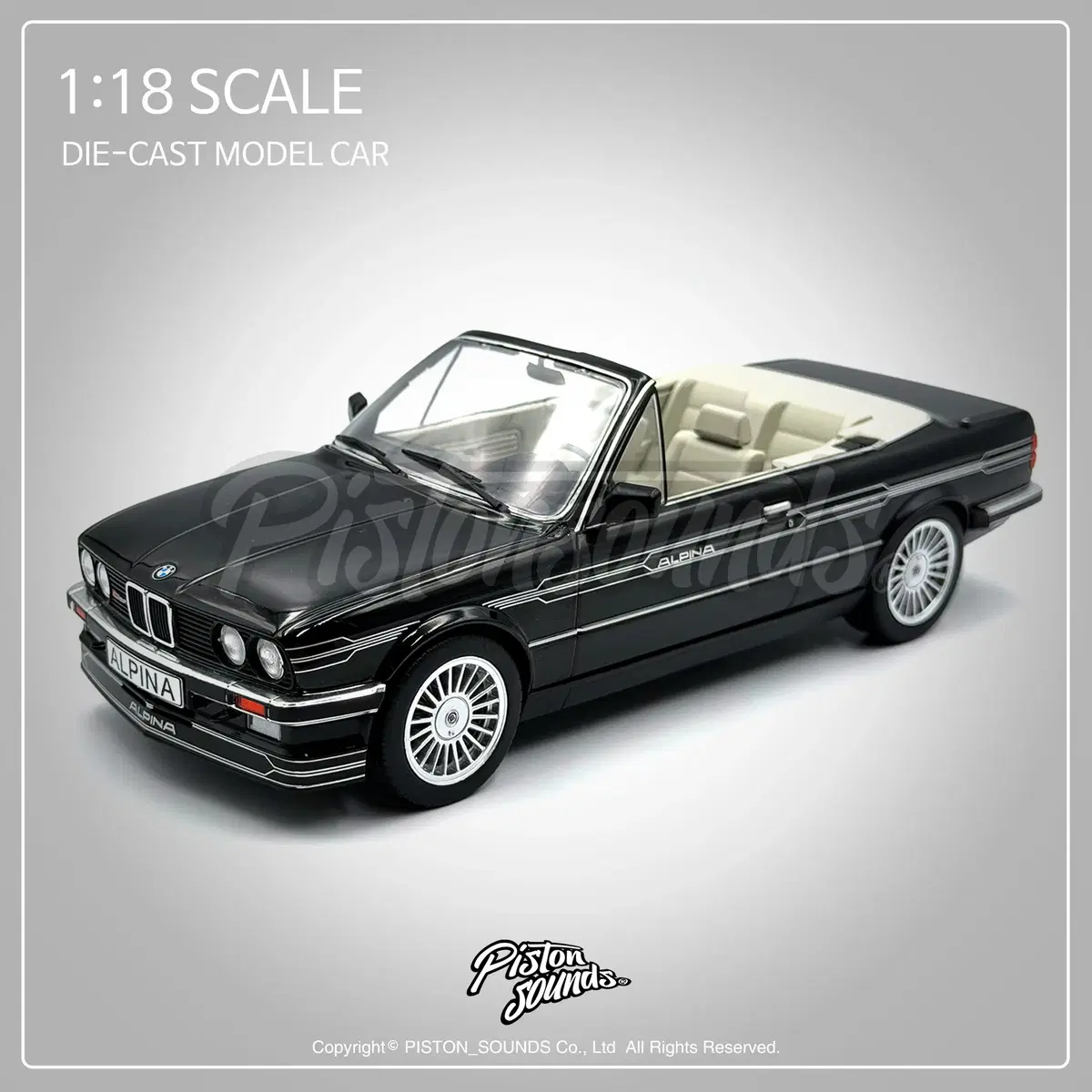MCG 1:18스케일 BMW E30 ALPINA C2 2.7 알피나 다이캐스트 블랙