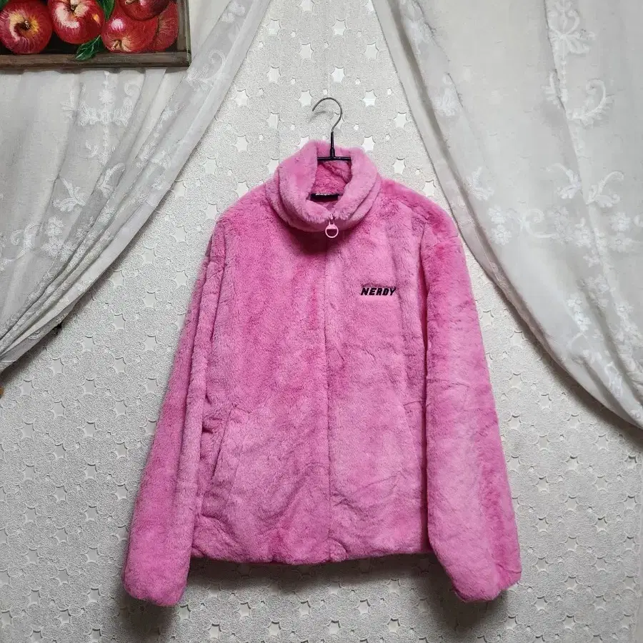 널디 뮬리 오버핏 퍼집업 여성90~95