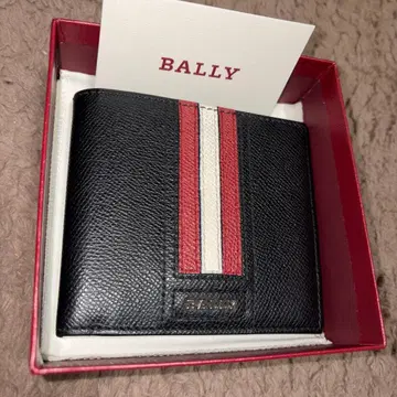 BALLY 발리 이단 접이식 지갑 지폐 카드 블랙라인 L