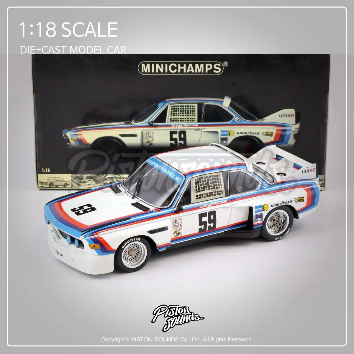 MINICHAMPS 미니챔프 1:18스케일 BMW 3.5 CSL IMSA 59번 데이토나