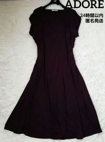 ADORE 이지 스무스 원피스 보르도 주름이 잘 지지 않는 어도어