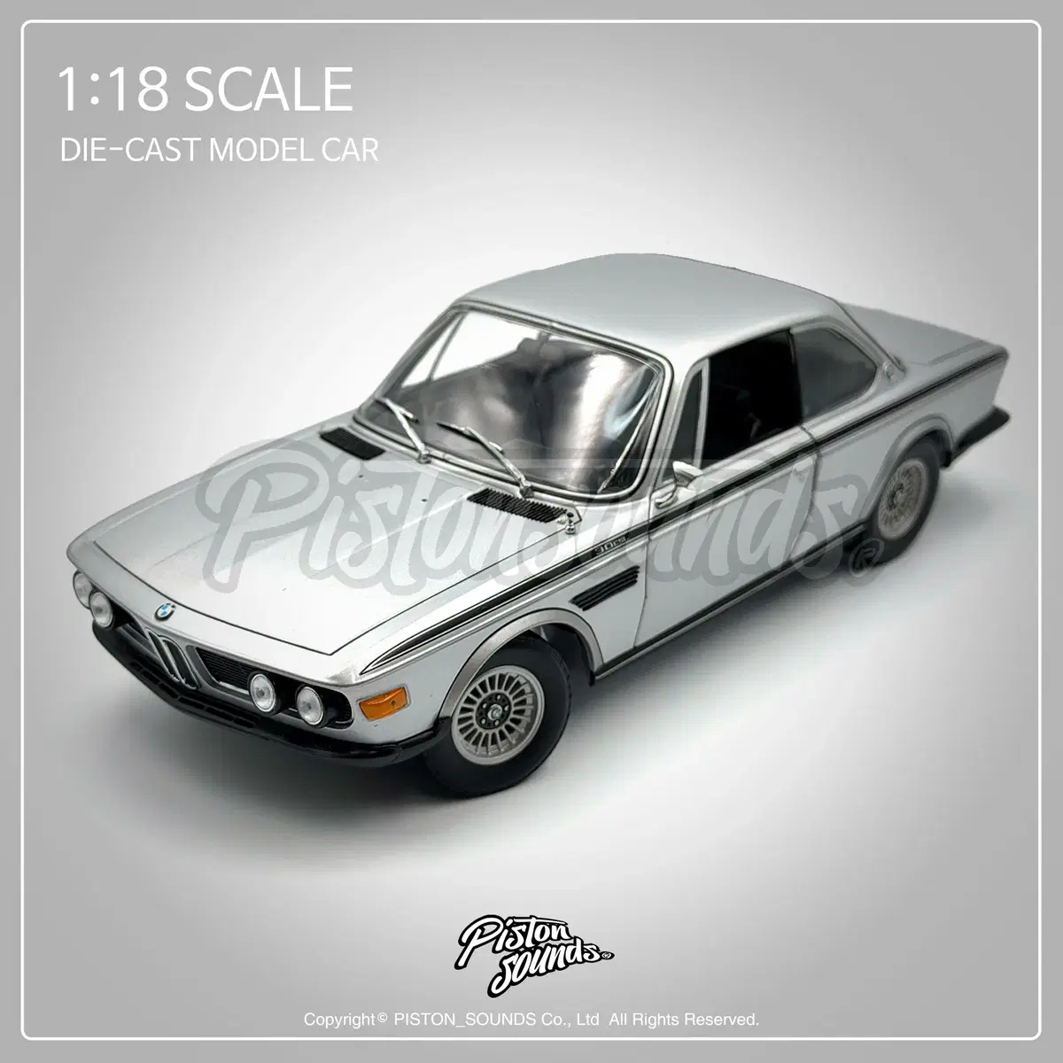 MINICHAMPS 미니챔프 1:18스케일 BMW 3.0 CSL E9 실버 다이캐스트