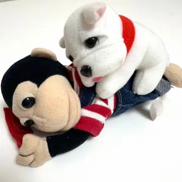빵 군과 제임스 마스코트 봉제 인형 (벨크로 테이프 포함)