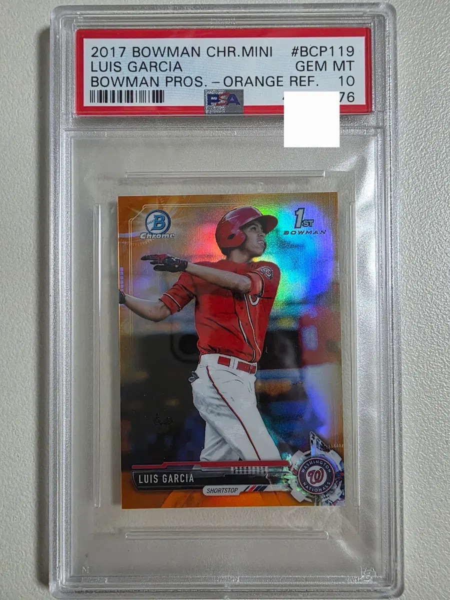 2017 mlb 루이스 가르시아 미니 오렌지 리플렉터 카드 psa10 현 뉴욕양키스