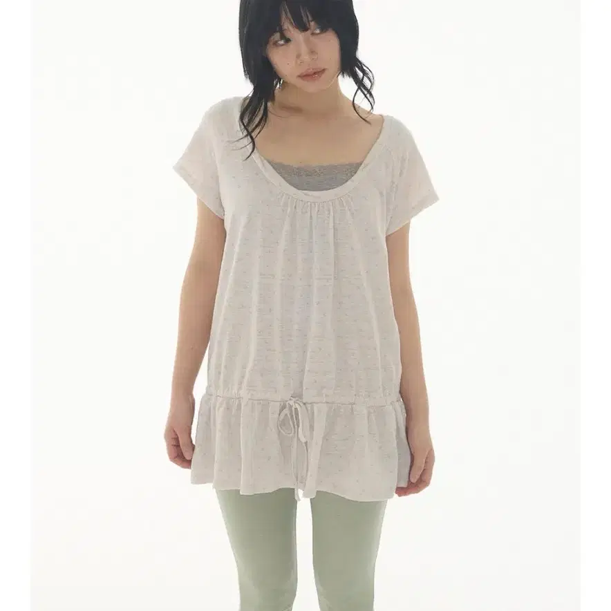 익스파이어드걸 Still Flower Top Ash Ivory
