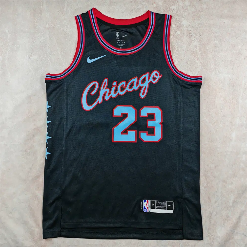 마이클 조던 NBA 농구복 2026년형 시카고 불스 23호 블랙시티판