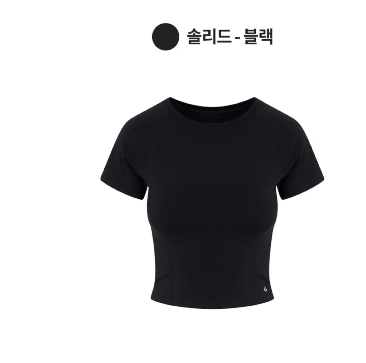 안다르 에이터치 페이스 숏슬리브 크롭티