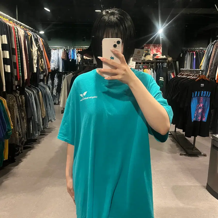 (886) VTG 빈티지 레터링 프린팅 반팔 티셔츠