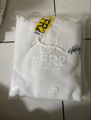 미사용 새상품 FR2 화이트 후드티 #FR2