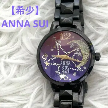[레어] ANNA SUI 안나수이 손목시계 별 모양 달 모양 한정판 퍼플
