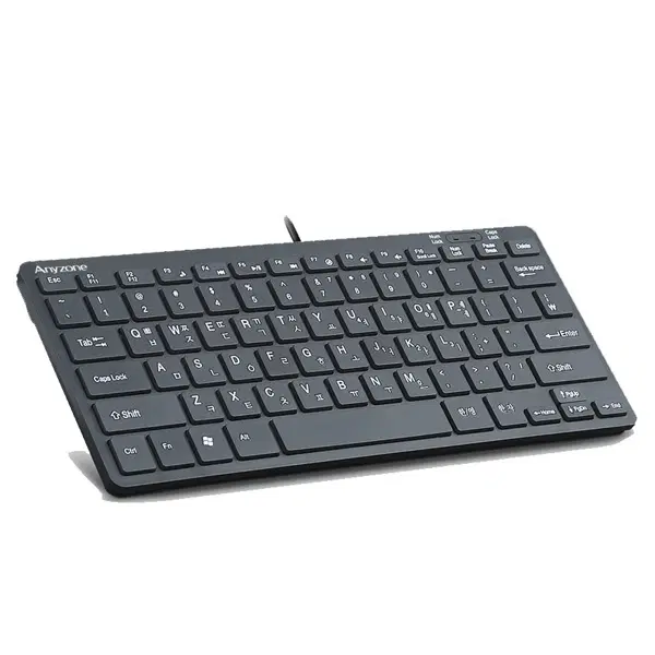 멀티미디어 미니 USB 키보드 블랙 (아이솔레이션, 키스킨 포함)