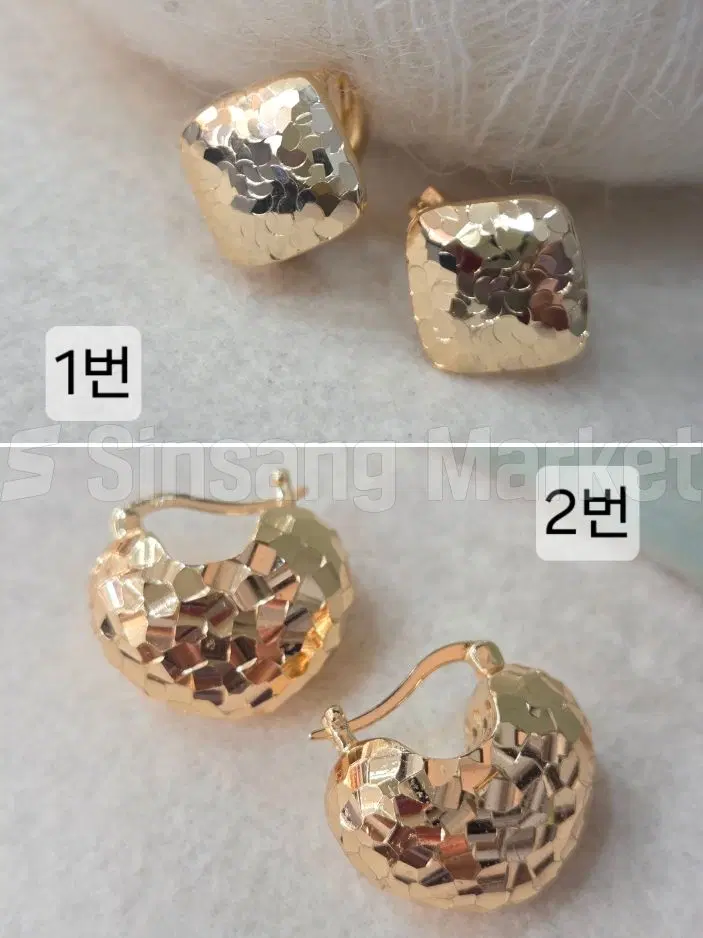 [빠른발송] 실버귀걸이 두두린귀걸이 1번 원터치 볼륨귀걸이 2607 88