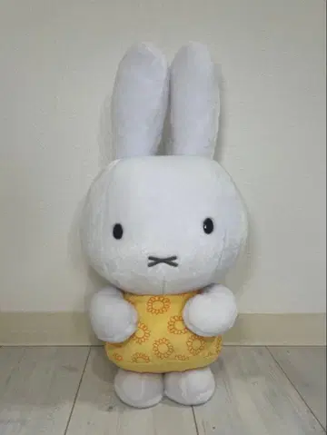 특대형 miffy 미피 봉제 인형 해바라기 무늬 원피스