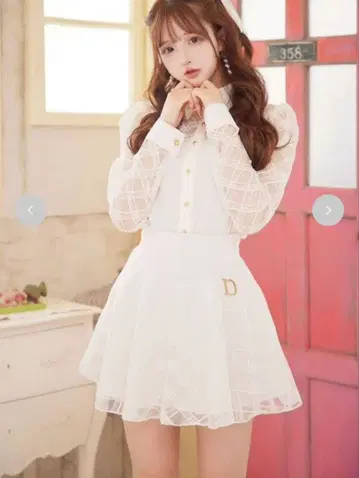 MaisondePri 이너 레이스 플레어 스커트