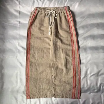 [ 레어 ] 00s 사이드 라인 린넨 배기 이지 와이드 팬츠 초와이드