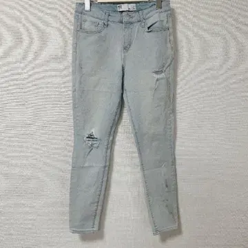 알에스큐 데님 스키니 데미지 5/W27 물 코튼