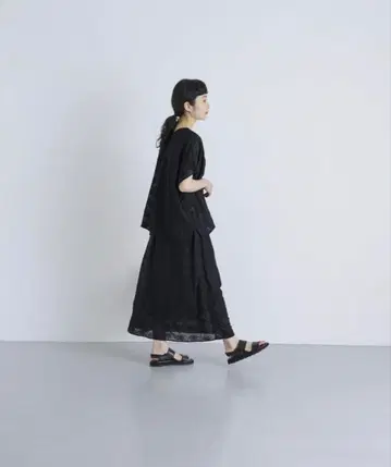 새상품 카구레 코튼 거즈 자수 2WAY 블라우스 + 코튼 거즈 자수 스커트
