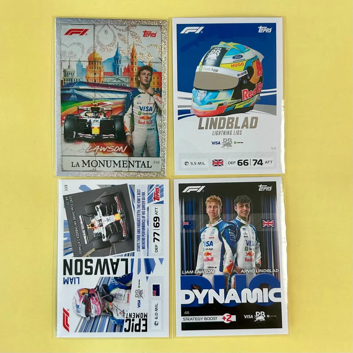 레이싱 불스 로슨&린드블라드 일괄 | 2026 탑스 터보 어택스 F1 카드 Topps Turbo Attax